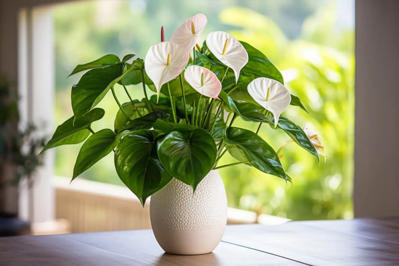 Anthuriu alb: o minunată variație a plantei exotice