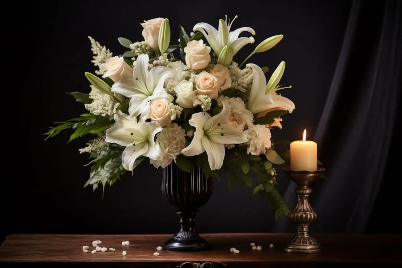 Buchet flori inmormantare: eleganta si respect intr-un simbol floral