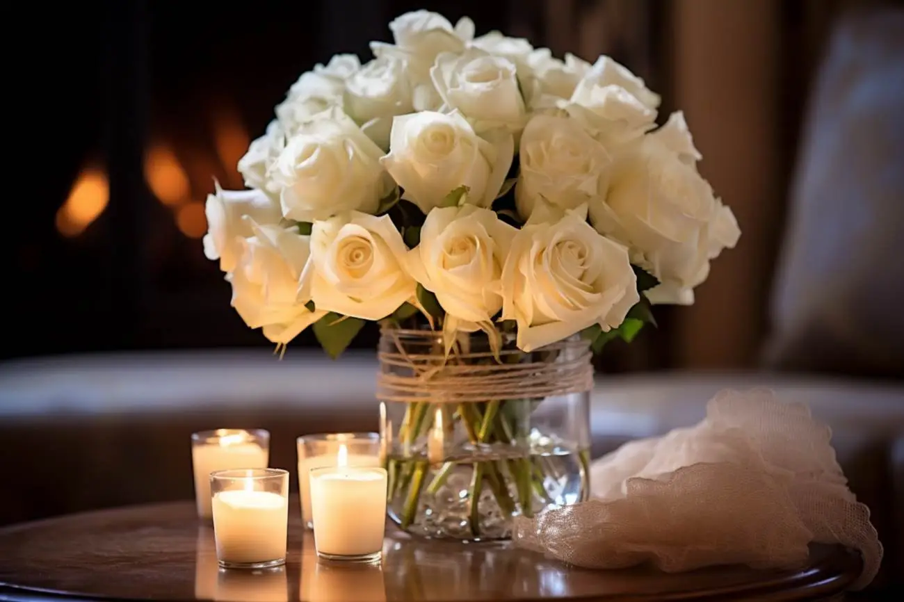 Buchet mireasa trandafiri albi: eleganta intruchipata in flori