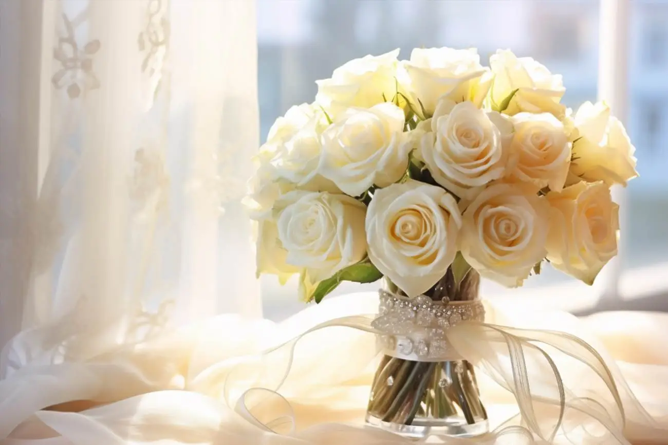 Buchet trandafiri albi: eleganța întruchipată în flori