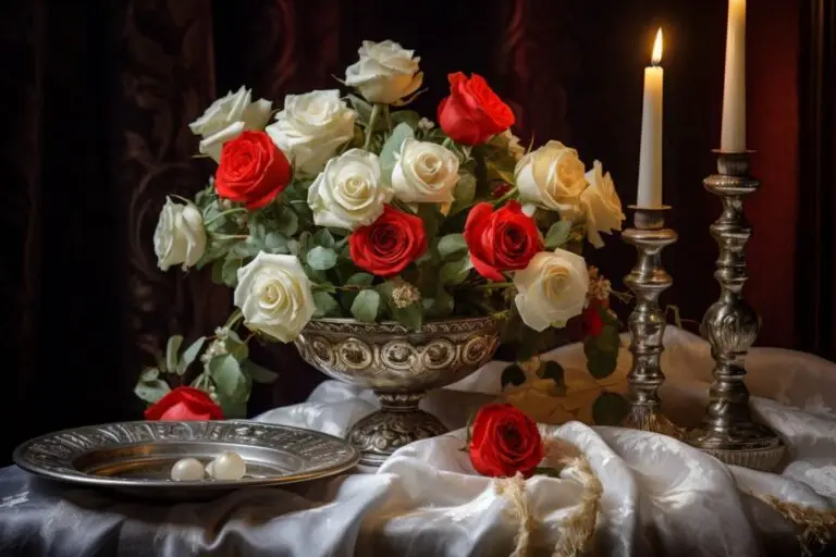 Buchet trandafiri albi și roșii: o poveste floristică de eleganță și pasionalitate