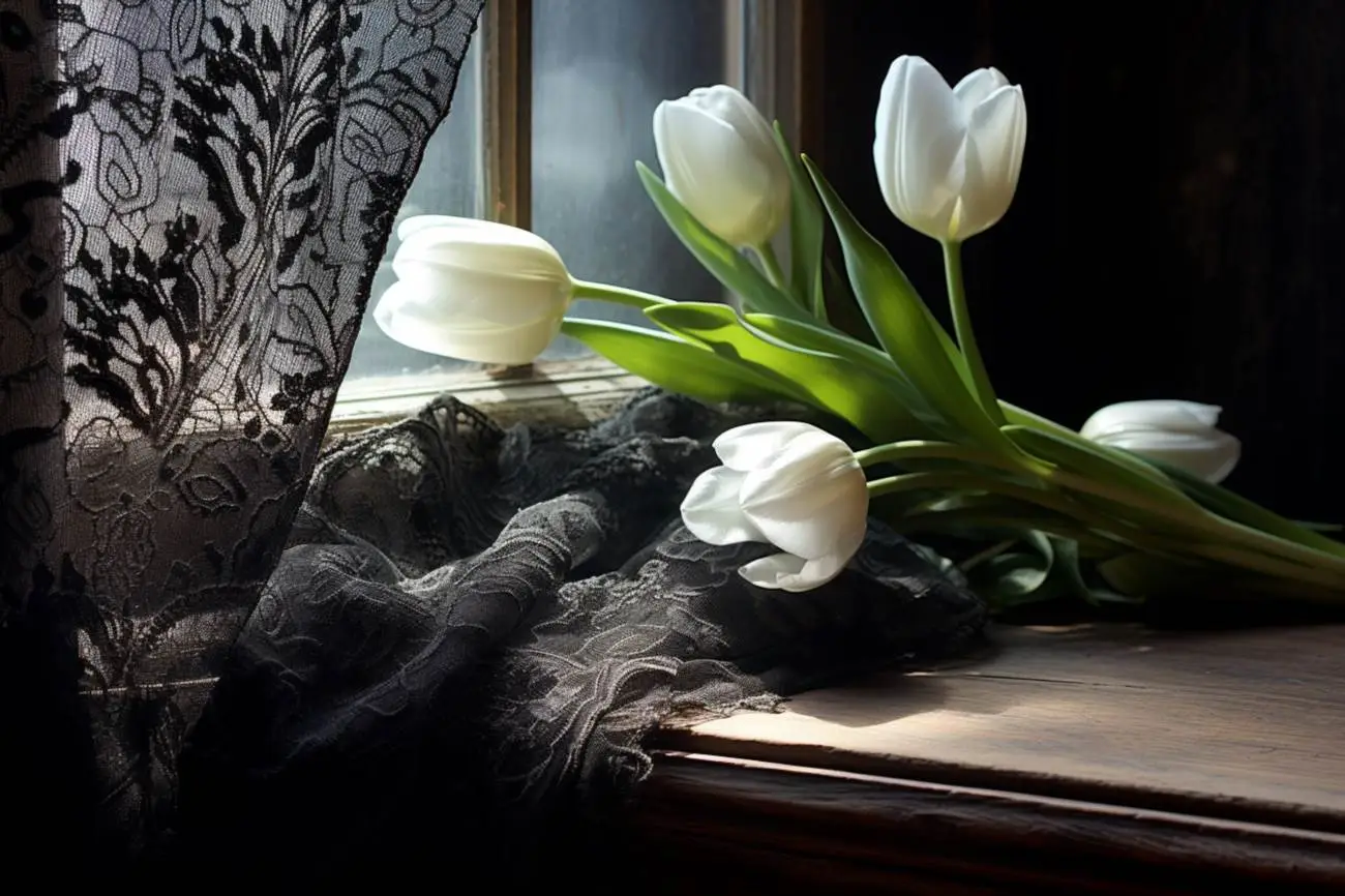Lalele negre în buchet: eleganță și mister în aranjamente florale